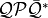\mathcal{Q} \mathcal{P} \bar{\mathcal{Q}}^{*}