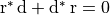 \mathrm{r}^{\ast} \, \mathrm{d} + \mathrm{d}^{\ast} \, \mathrm{r} = 0